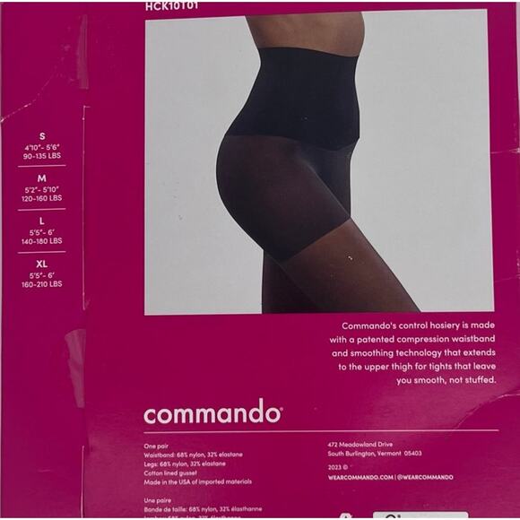 Commando The Essential Sheer Control Tights Sz Large - Picture 2 of 4